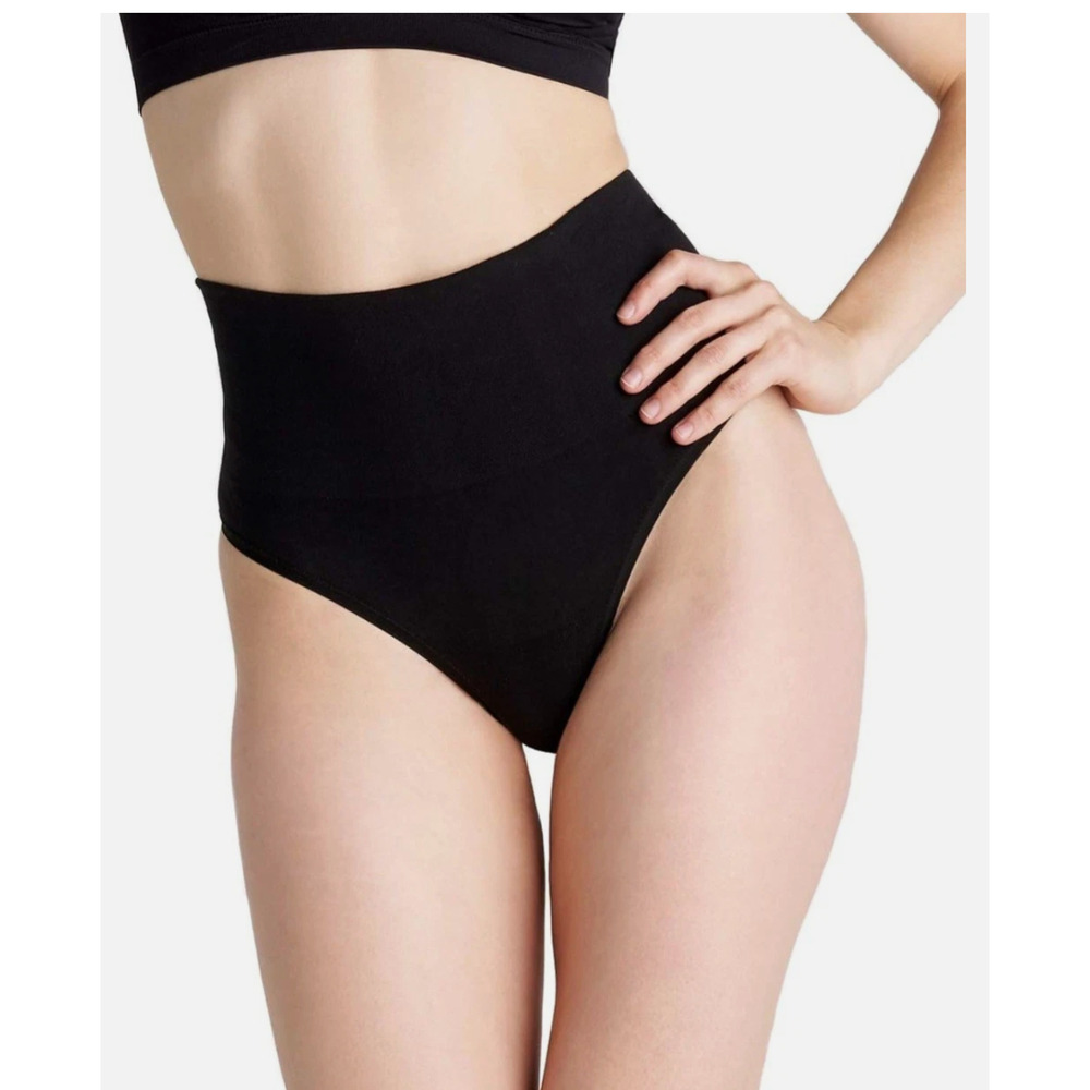 Essentials By Tummy Tank Nylon Seamless Shaping Thong Tummy Control S/M TT5-037
